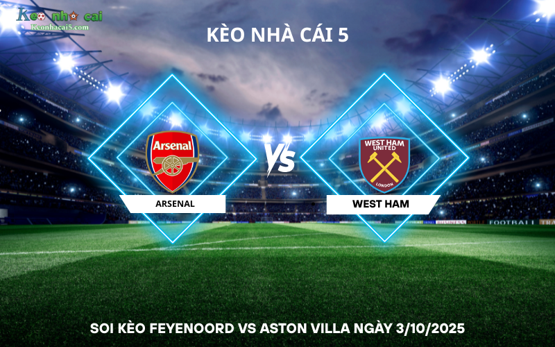 Soi kèo Arsenal vs West Ham
